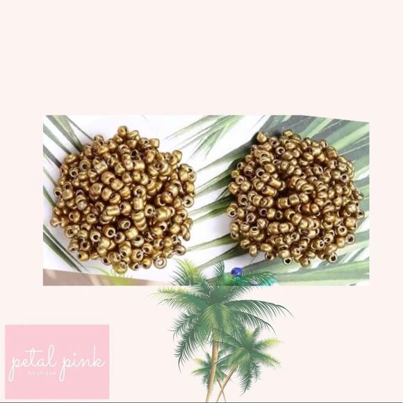 🔥Handmade Boho Seed Bead Stud Earrings - Picture 3 of 6